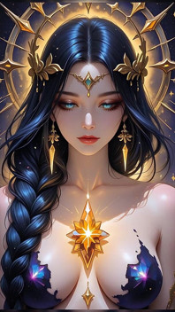 Emperatriz del vacío de la galaxia de materia oscura diosa cósmica Ai Art