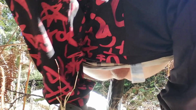 Culopeke: Guy with his tight ass in outdoor having anal pleasure