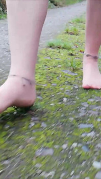 Nylon Feet Take a Walk in Nature