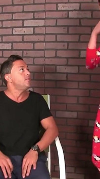Harley Summers Jerks Huge Cock Until His Balls Stiffen and He Cums on Her Face