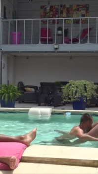 Twink fucked raw by his friend in the swimming pool