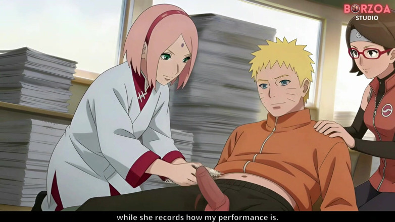 Borzoa: Naruto Fickt Und Creampie Sarada, Während Sakura Zuschaut, Er Verriet...