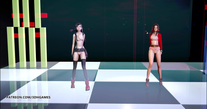 3D-Hentai Games: Berry good - Mellow mellow, Tifa Lockhart Aerith, danza nuda final...