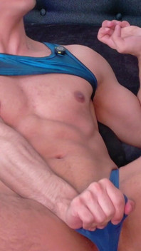 Blue Crop Top and Blue Thong