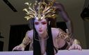 X Hentai: Medusa Queen трахает большой черный член и соседку, часть 03 - 3D анимация 263
