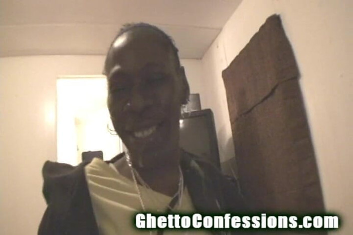 Ghetto Confessions: Nasty Darkness Black Chick Ho Sucks White Balls N Dick...