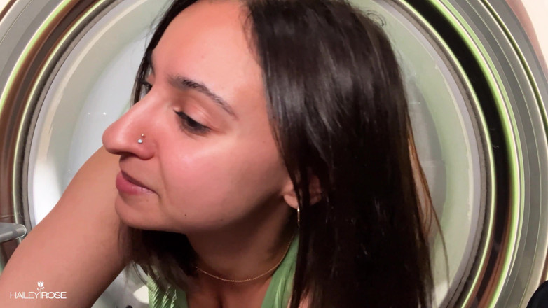 Hailey Rose: Step Sister Stuck in Washing Machine! - Busty All Natural Hailey...