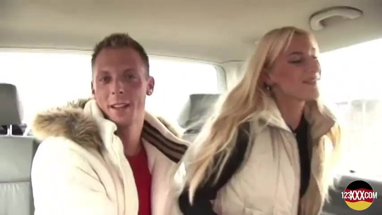 German amateur - 100% German hardcore videos: Blonde Hottie Bounces Her Tasty Ass on the Taxis Backseat