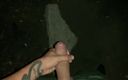 Idmir Sugary: Outdoor Cumshot on a Big Stone at the Night