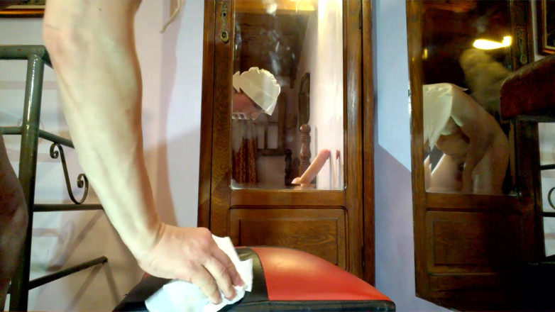 Dildo Man and Cross Hard Sex: Dildoman als Seemann gekleidet mit seinem besten spielzeug in seinem...