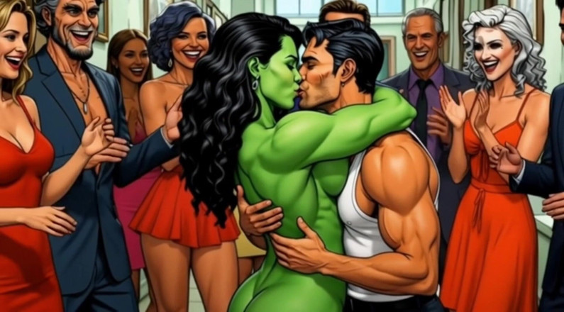 Octopussy Lovers Club: Slutty She-hulk Bugil Di Tempat Umum. Kartun