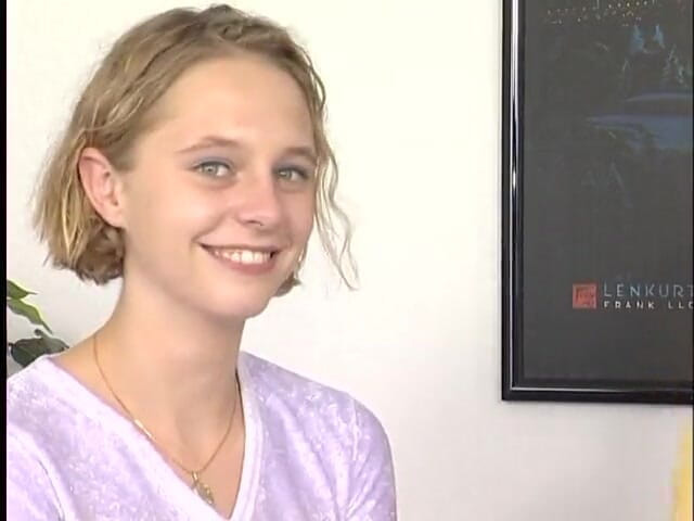 Slutty Teenies: Two lovely teens are pleasuring guy's rod at the casting
