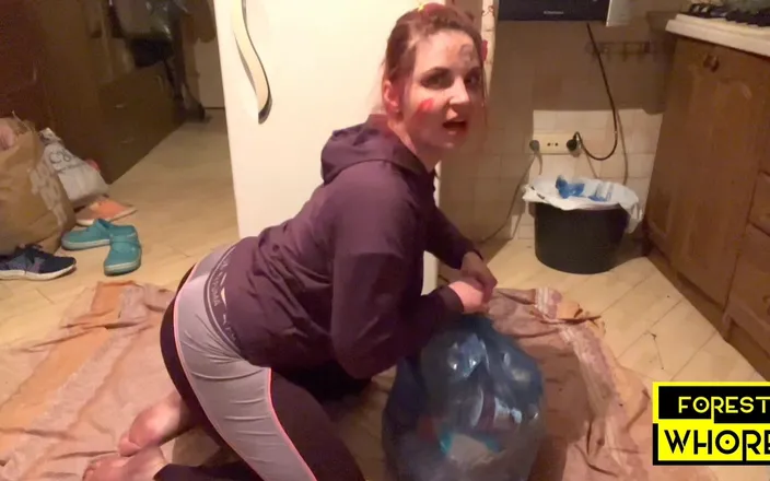 Forest-Whore: My Stupid Pig #6 Eating Garbage