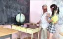 Anal dirty wish with teen: Viejo maestro folla joven estudiante en clase