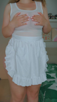 My Wife's Huge Breasts in Her New White Blouse