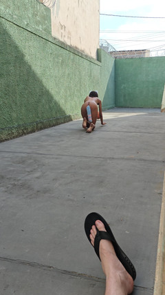 Lily Slav: Submissive Playing Like a Pet in the Yard