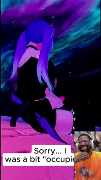 Anime Transgender Succubus Jerks off Her Beautiful Cock on a Starry Night