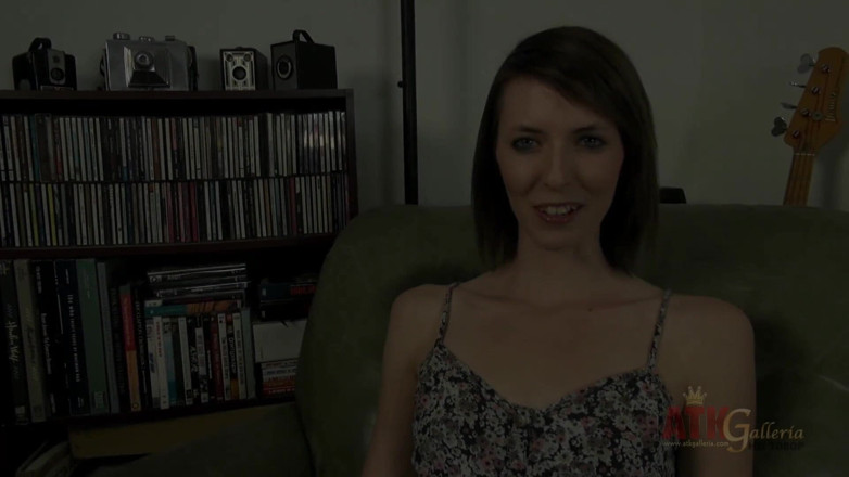 ATK Fans (Solo): Slender brunette Karli Stone fingers twat