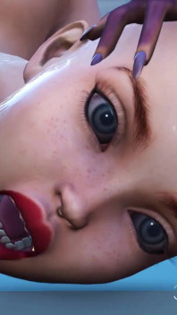 Bald head slave girl fucked by Hell princess in the cave on the exoplanet