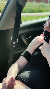 Risky Outdoor Fucking 3 Huge Dildos, Fisting, Blindfolded Close to a Road and Cumshot