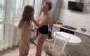 Oksana Katysheva: Omg! stepmommy Mops the Pissed Floor!!! (behind the Scenes)