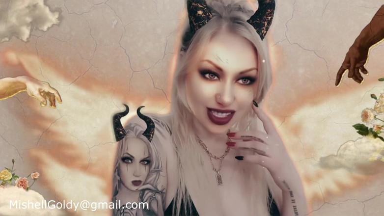 Goddess Misha Goldy: 暴露幻想与魔鬼的交易！互动剪辑！