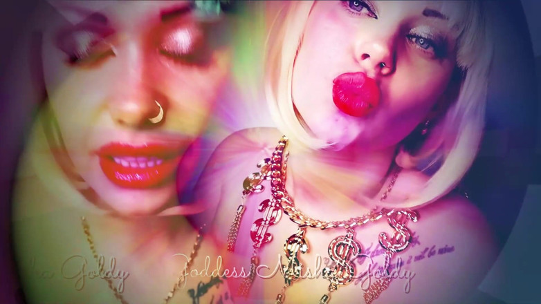 Goddess Misha Goldy: Provocante un doppio rossetto rosso! ISTRUZIONI per sborrare e orgasmo...