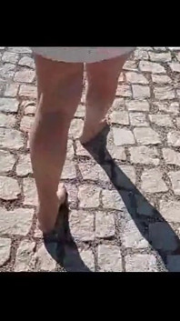 Moranguinho walking barefoot on street - part 1