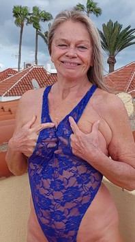 Martina West Pleasing Herself in a Transparent Lace Body
