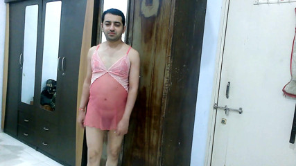 Cute & Nude Crossdresser: Sexy sissy crossdresser femboy Sweet Lollipop in a sexy sheer...
