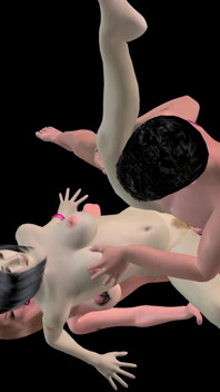 หนังโป๊กระเทยเคลื่อนไหว - กระเทยคนสวยและผู้ชายเย็ดสองควยในหีสาวและตูด