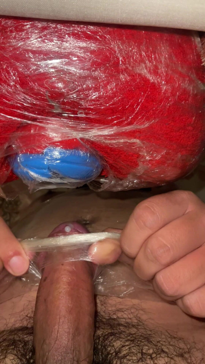 Milky Tata: Unwrap My Cock to Fuck Teddy Bear Till Cum Outside.