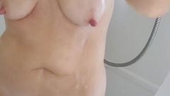 Horny Hotwife Getting off in Shower All Alone