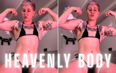 Heavenly Body - Ftm Angel Rides Thick Dildo and Masturbates Big Clit - Jaq Quicksilver, Hitachi, Cosplay