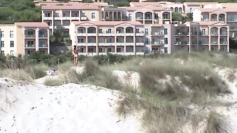 Beachbitches: Pervert chaser on beach