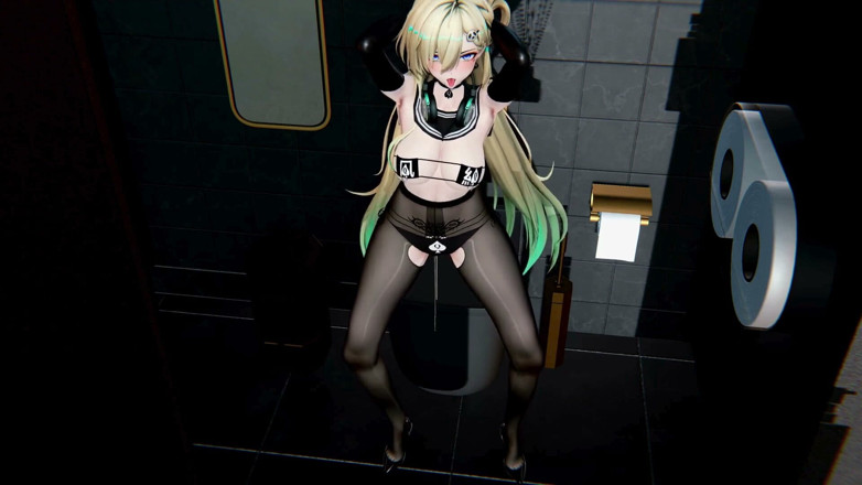 NSFWOtaku: Wuthering Waves - Lynae Raw von schwarzem schwanz in der toilette...