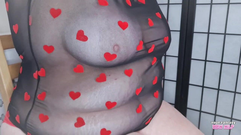 BBW_Wife: Transparan - seksi olgun iri güzel kadın orta yaşlı seksi kadın...