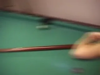 Deutsche Damen: Brunette German Doll Sucks Dick by the Pool Table