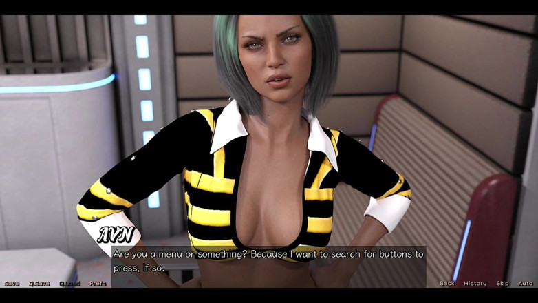 AVN Teller: Stranded in Space - Military Girl with Big Tits Loves Femdom