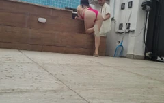 Wife Cheating on Husband with Pool Man