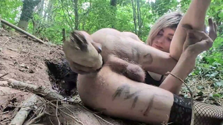 Heather Ashley: Heather Fucks Herself with Stick as Dildo