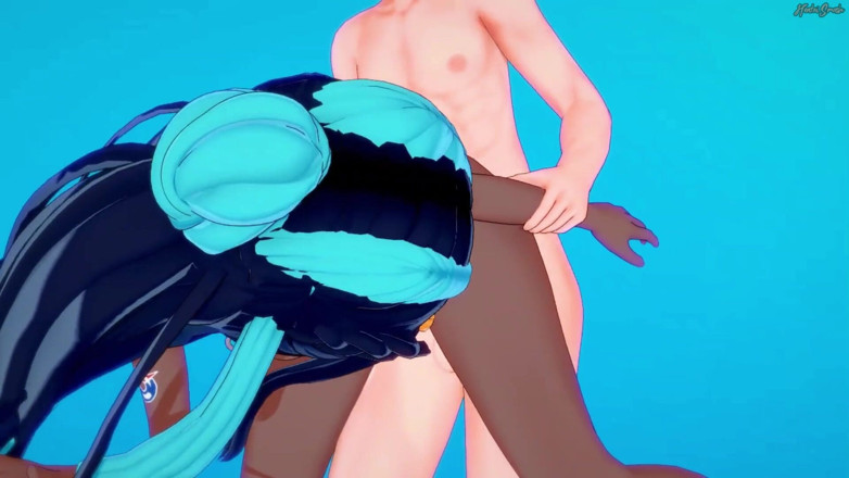 Hentai Smash: Nessa escupe una carga de esperma antes de ser follada...