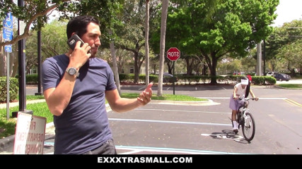 Exxxtra Small: Tiny Spanish teen gets a helping hand from stranger
