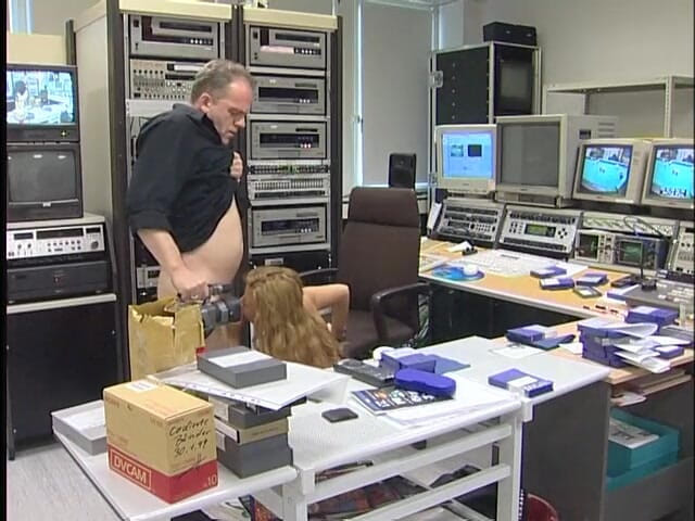Lucky Cooch: Blonde sucks his cock in his casting studio