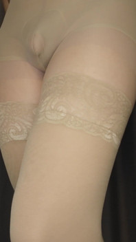 Sissykanisa ผสมผสาน: ถุงน่องสีเนื้อ กางเกงในใส กางเกงน่อง