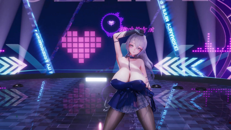 MikuMotion: gondal-gandul; Rok mini tanpa celana dalam; Crotchless Black Stockings