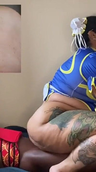Asian BBW Bierze BBC W Brudny Cosplay Zabawy!