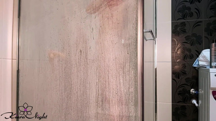 Kiara Night: Sexy student masturbate sex toys in the bathroom - hot solo