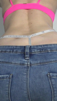 Thong in jeans 
