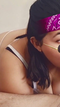 Brunette Sucking Big Dick